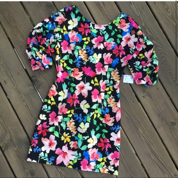 ZARA DRESS - FLORAL MINI DRESS Sz S - Picture 3 of 3